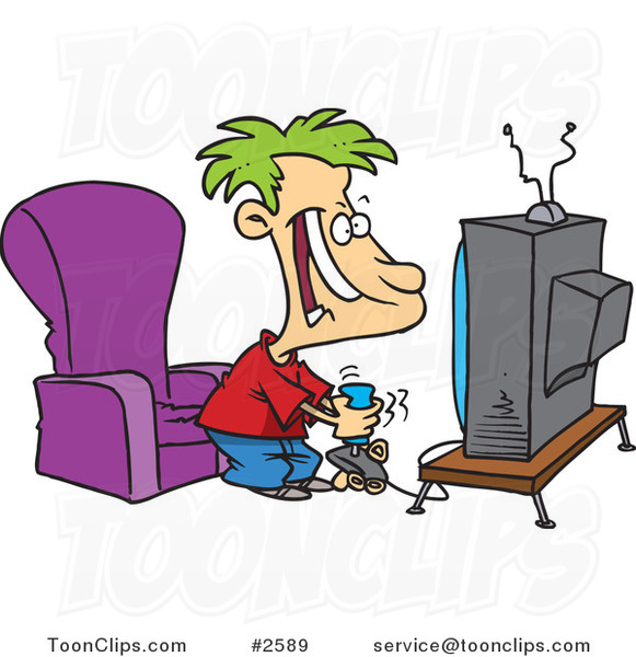 Free image/jpeg, Resolution: 581x600, File size: 85Kb, Cartoon Boy Playing Video Games Wallpaper