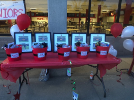 Senior boys soccer gifts await distribution on senior night.