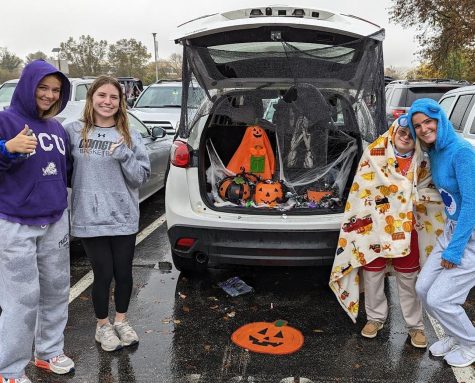 This mini graveyard won the prize for best trunk decoration during Best Buddies Trunk or Treat on Wednesday.