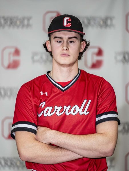 Senior Gavin Wray was the starting pitcher in Carrolls loss to Conwell-Egan.