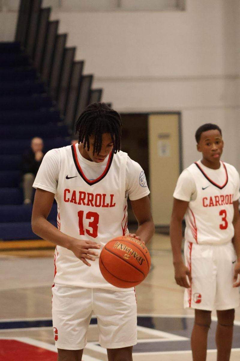 Junior Christian Matos lines up for a foul shot. 