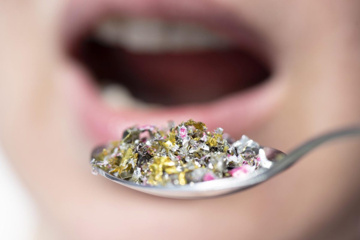 Microplastics are tiny bits of plastics formed when plastic pollution breaks down. Microplastics can get into food and air.